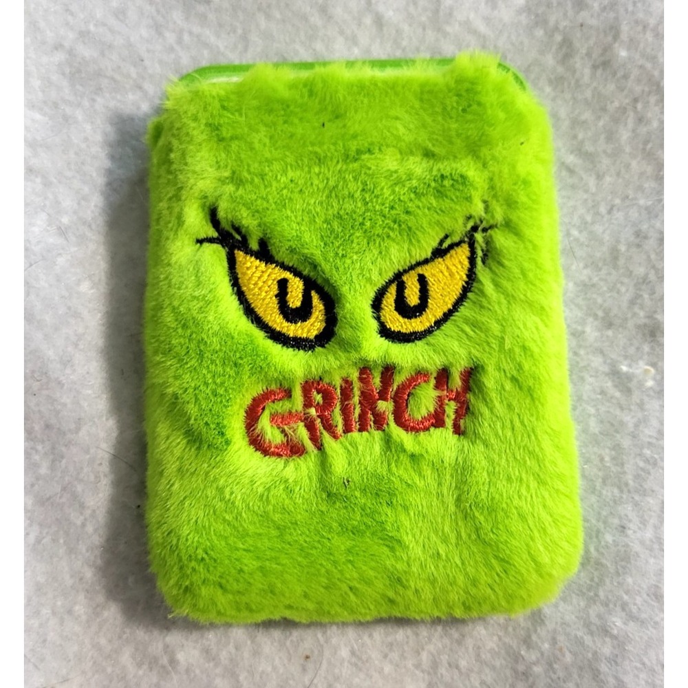Culturefly The Grinch iPhone Magnetic MagSafe Wallet Fuzzy Green Card Holder